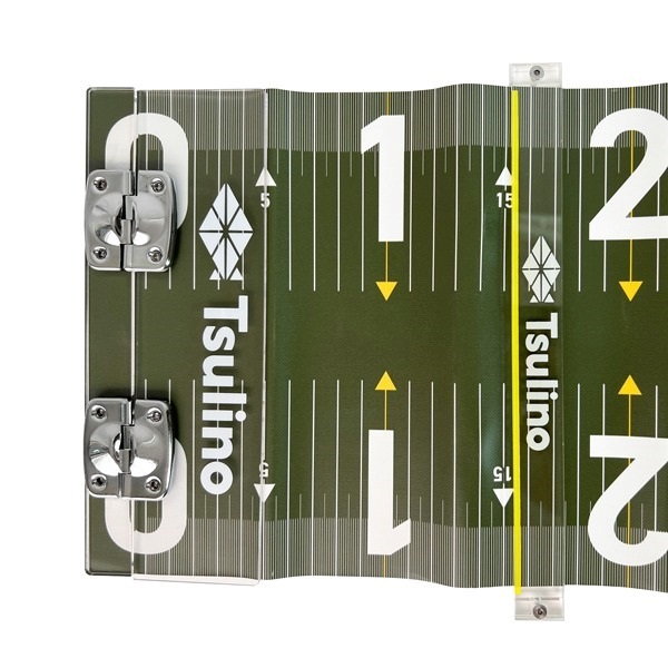 ワイドタイプのフィッシングメジャー【計測に便利なノギス式（アクリル板ゼロ合わせ/スライド式ピンライン）】